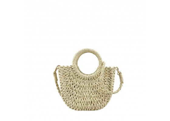 Bolso Bandolera Rafia Hombro Y Mano